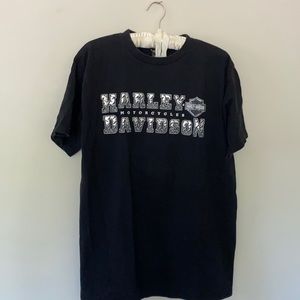 Harley Davidson T- Shirt Tee Black Cotton Tulsa, Oklahoma Biker LG PERFECT